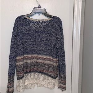 Crotchet long sleeve shirt